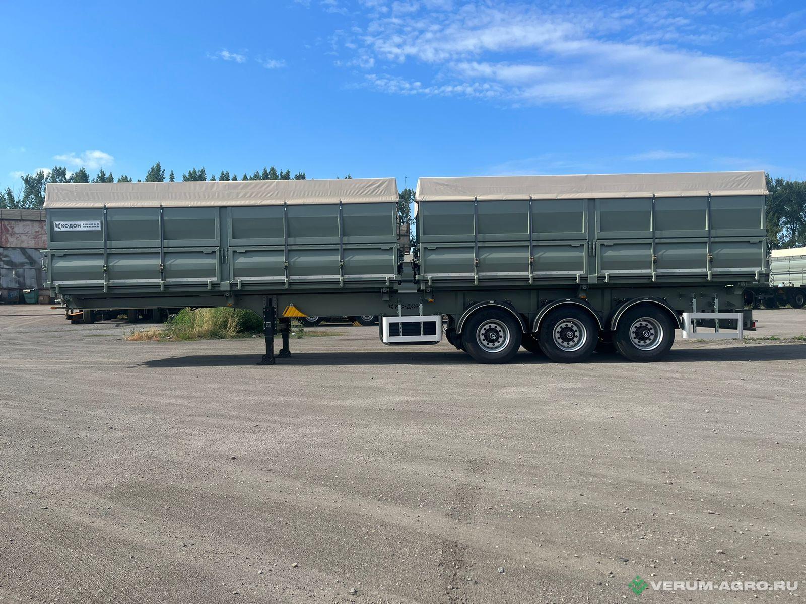 Полуприцепы - КС ДОН 851922 ЗЕРНОВОЗ ДВУХКУЗОВНОЙ САМОСВАЛ ССУ 1250-1350