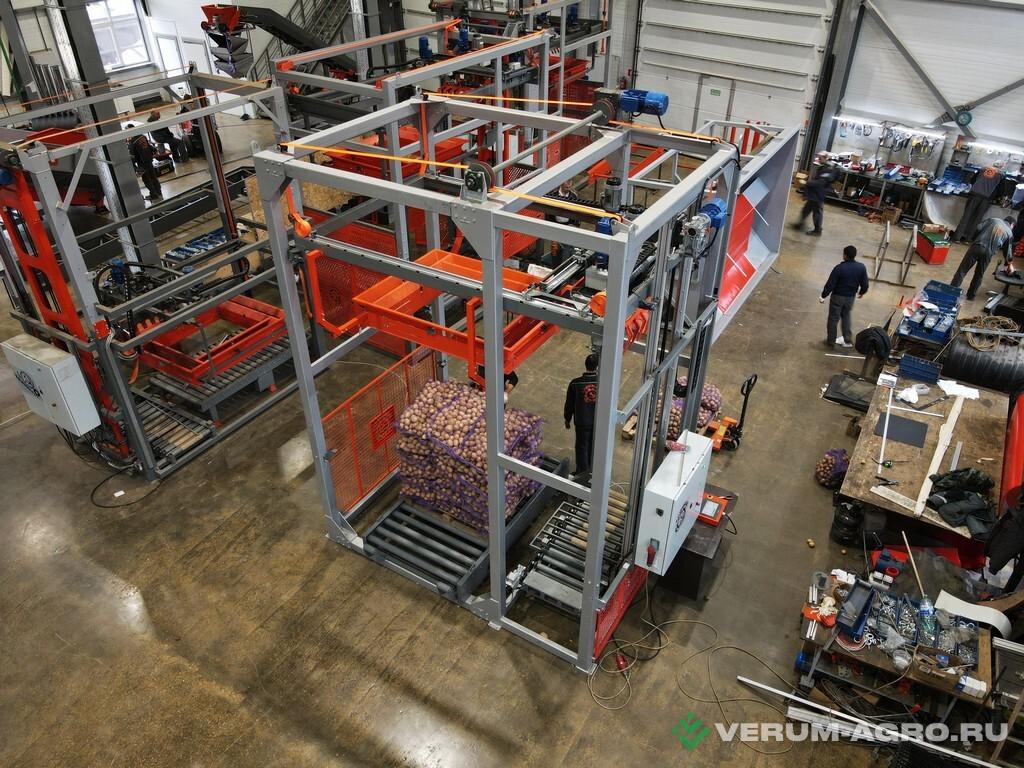 Упаковочное и фасовочное оборудование - КЛИНМАШ Укладчик мешков и сеток на паллеты паллетоукладчик/паллетайзер ПНЗ-14