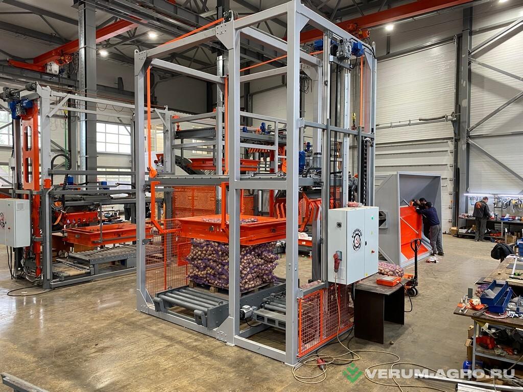 Упаковочное и фасовочное оборудование - КЛИНМАШ Укладчик мешков и сеток на паллеты паллетоукладчик/паллетайзер ПНЗ-14