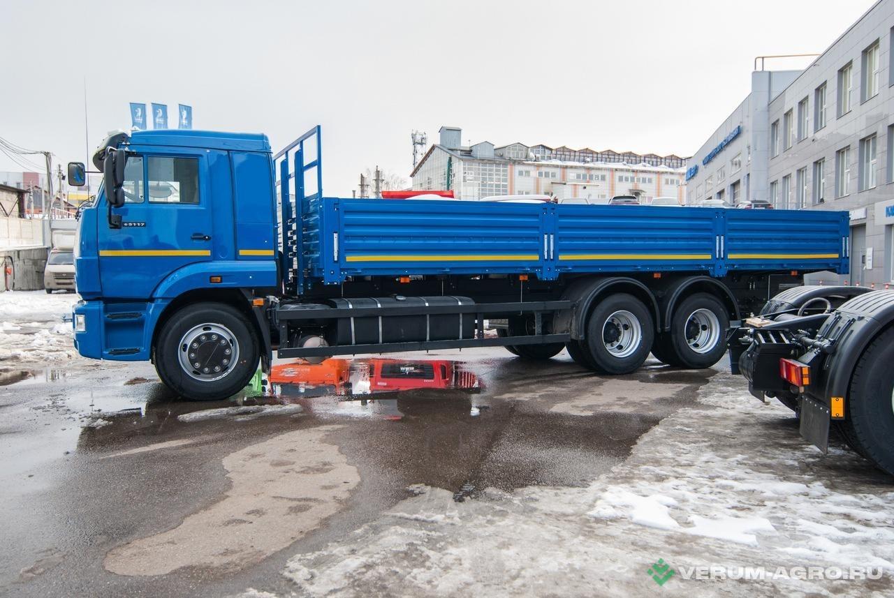 Грузовой автотранспорт - КАМАЗ 65117-6010-48 Бортовой автомобиль 7800х2470х730, тент-каркас