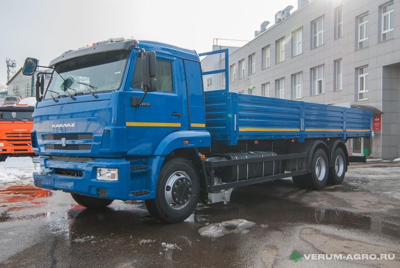 Грузовой автотранспорт - КАМАЗ 65117-6010-48 Бортовой автомобиль 7800х2470х730, тент-каркас