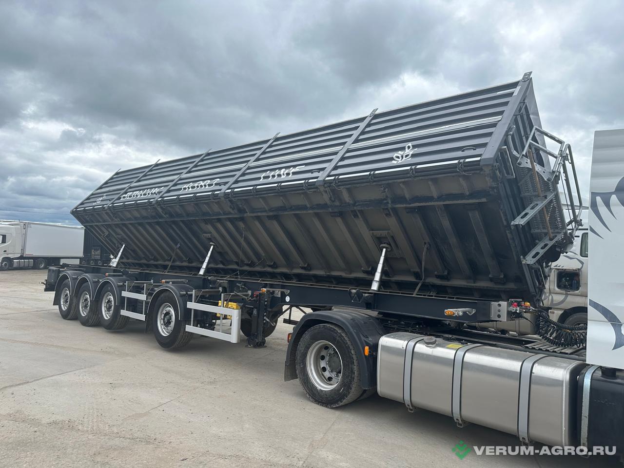Полуприцепы - BONUM 914295-01 Самосвальный стальной 58м3, оси 3+1, задние распаш
