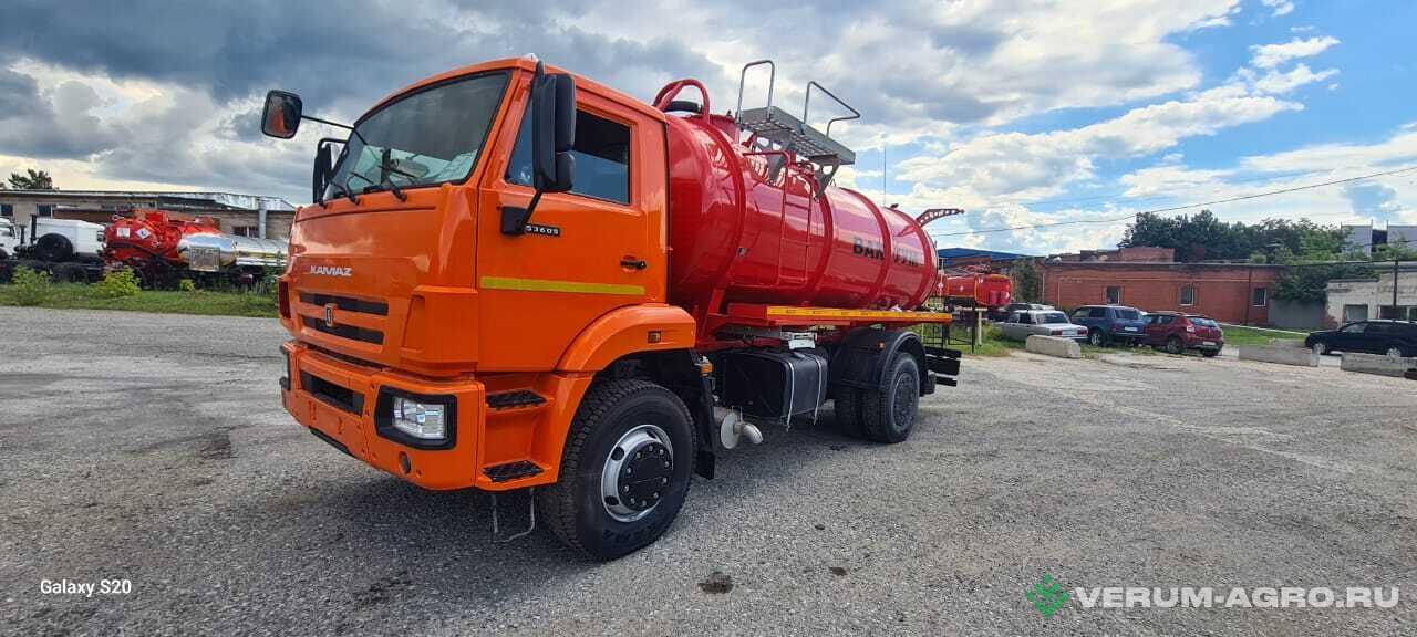 Специальные автомобили - КАМАЗ 53605, Ассенизатор (вакуум) 12 к.м., рестайлинг 2 4х2, насос КО-510, кондиционер