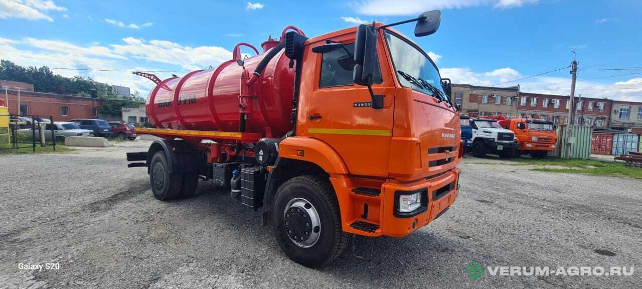 Специальные автомобили - КАМАЗ 53605, Ассенизатор (вакуум) 12 к.м., рестайлинг 2 4х2, насос КО-510, кондиционер