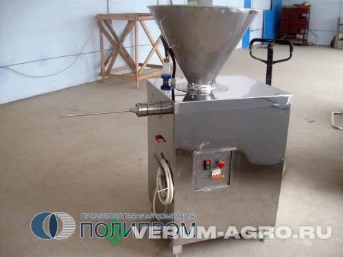 Оборудование для мясопереработки - ПОЛИПРОМ Шприц «ВШУ-1М» с преобразователем частоты и педаль 