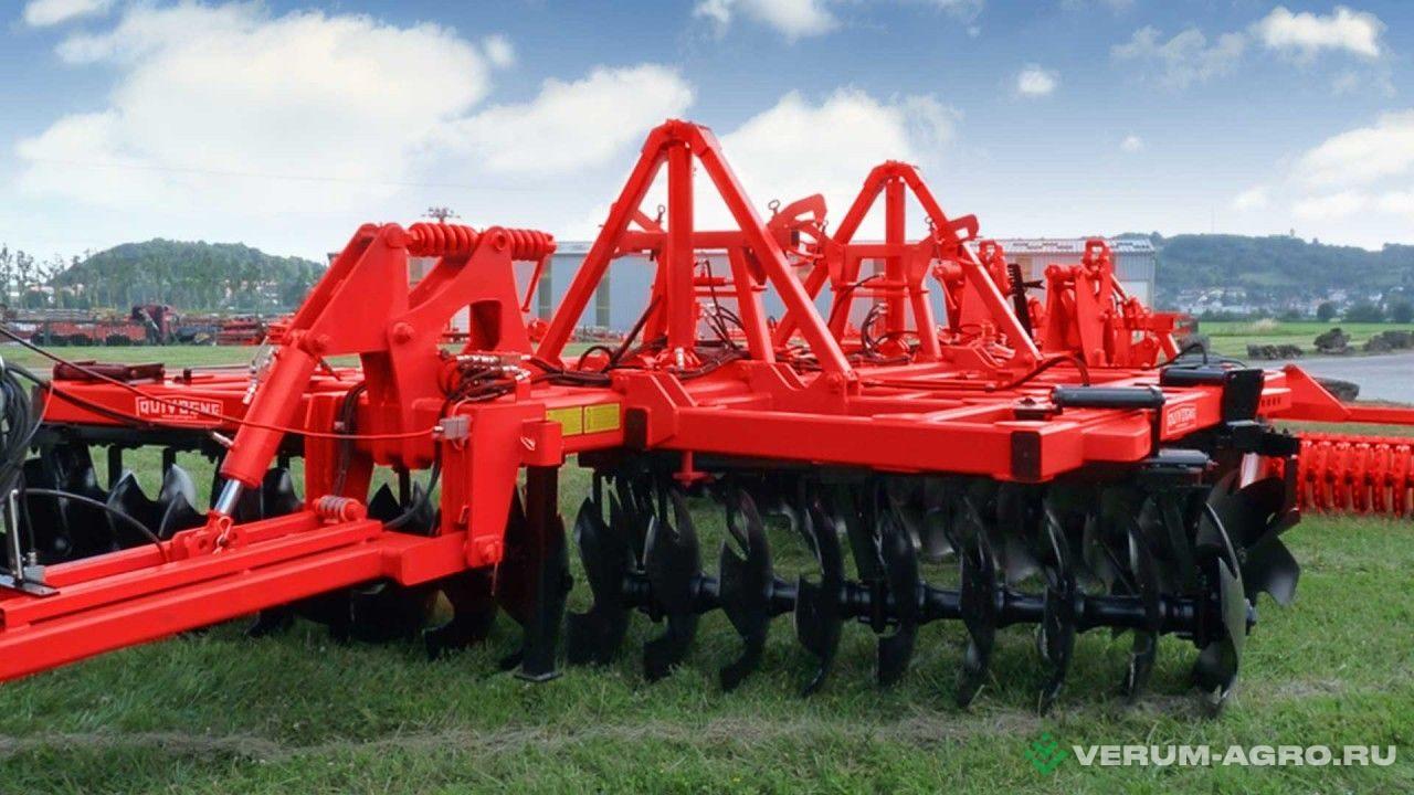 Бороны - QUIVOGNE Прицепная дисковая борона APFL FF 28 с дисками флео и боковым диском
