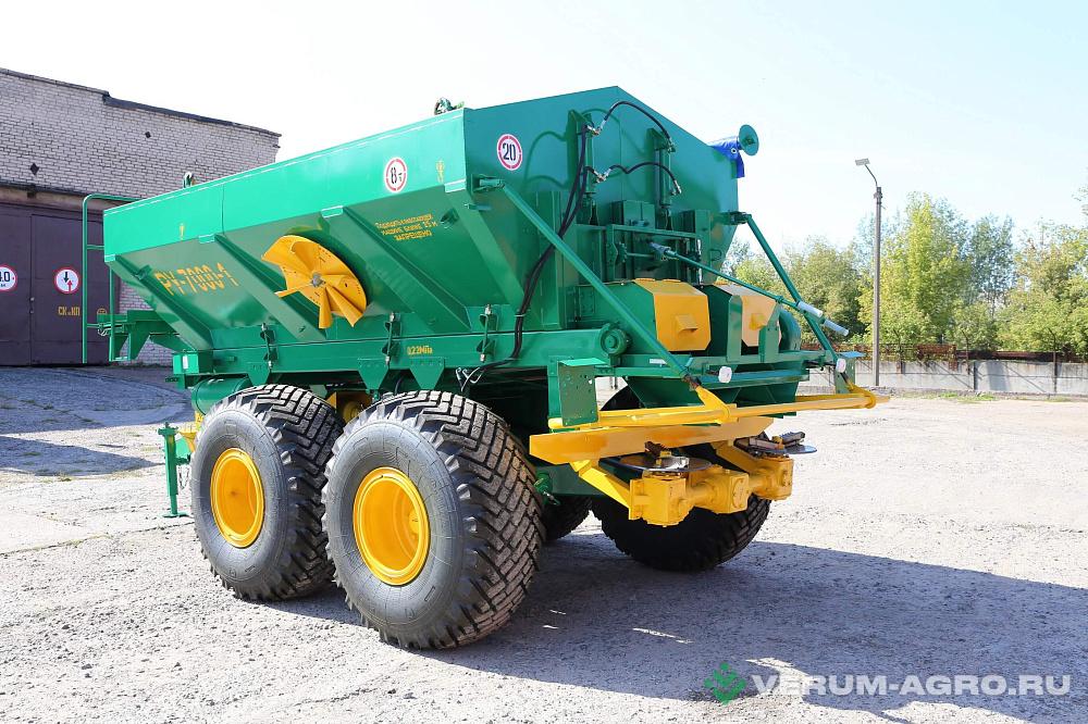 Разбрасыватели удобрений - БОБРУЙСКАГРОМАШ РУ-7000-1 (кузов из нержавеющей стали) Распределитель минеральных удобрений