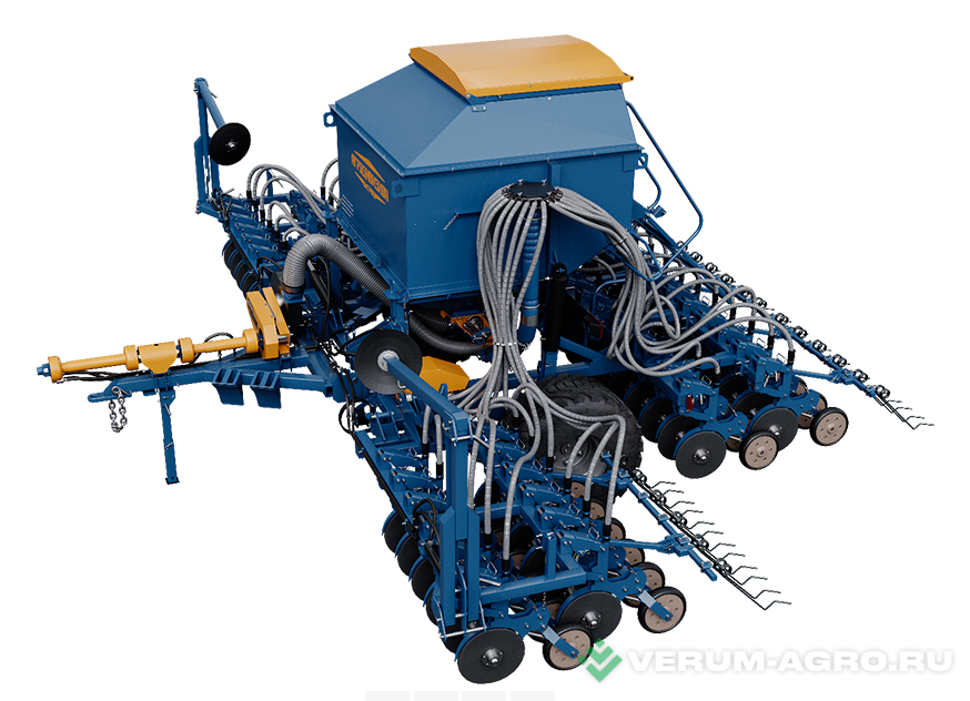 Сеялки - БЫСТРИЦА Сеялка С-7,2ПМ2 Копирующий двухдисковый сошник  с прикатывающим колесом, бункер 2,3 м куб, борона