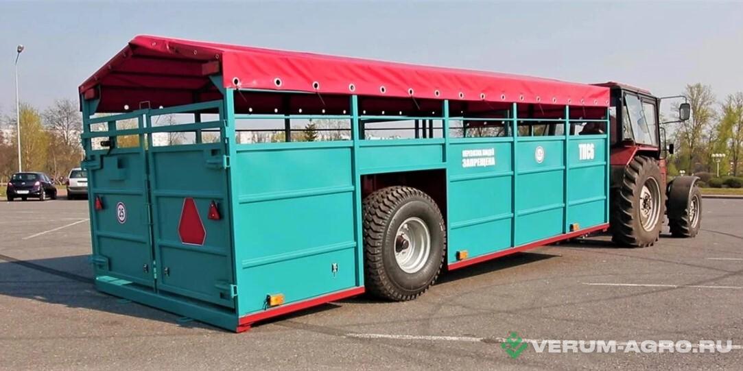 Прицепы для с/х техники - СПЕЦАВТОТЕХНИКА Полуприцеп для перевозки скота ТПС-6 
