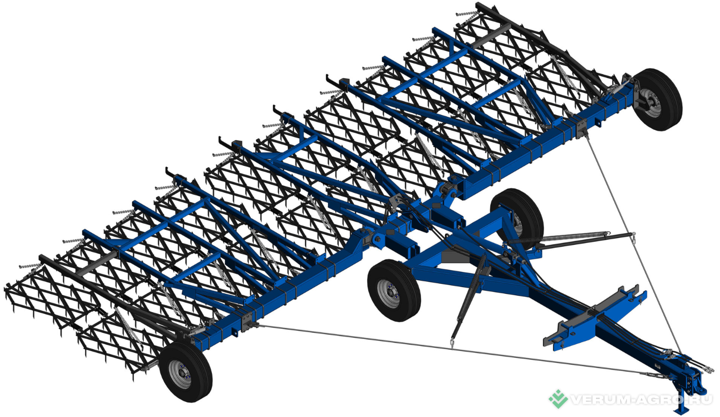 Бороны - ДИБОР Сцепка бороновальная гидрофицированная двухследная СБГ-10-2 с боронами БЗТ (тросовая сцепка)