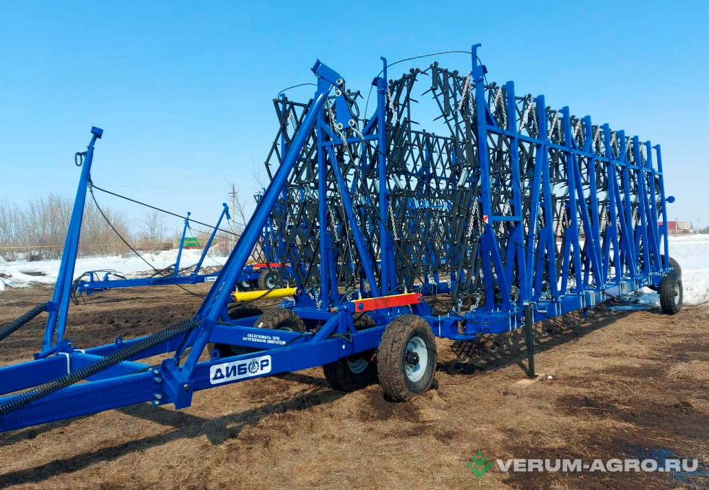 Бороны - ДИБОР Сцепка бороновальная гидрофицированная двухследная СБГ-10-2 с боронами БЗТ (тросовая сцепка)