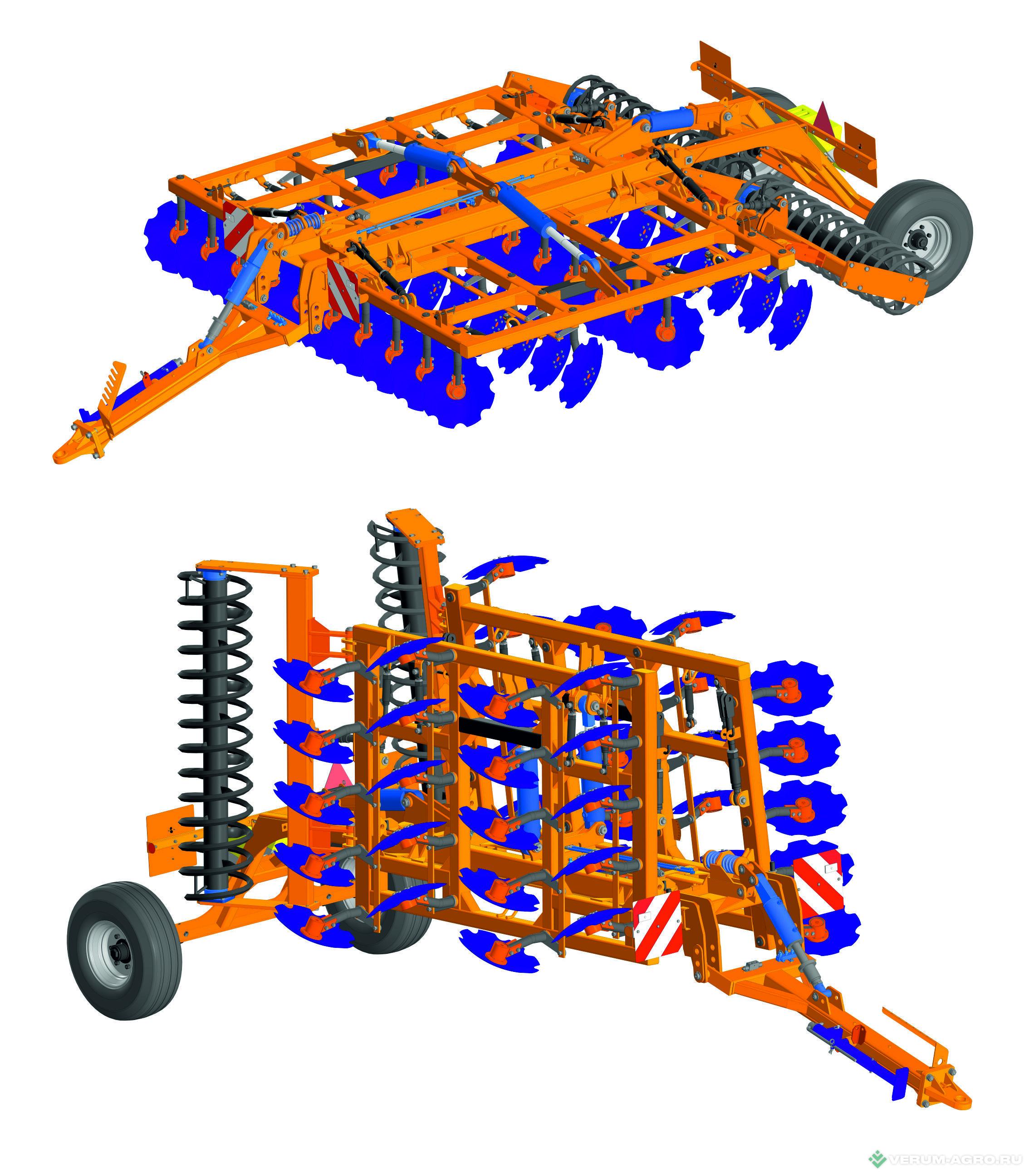 Бороны - БЕЛАГРОМАШ Борона дисковая модульная БДМ-4х4-0,9С с катком КСК с необслуж корпус