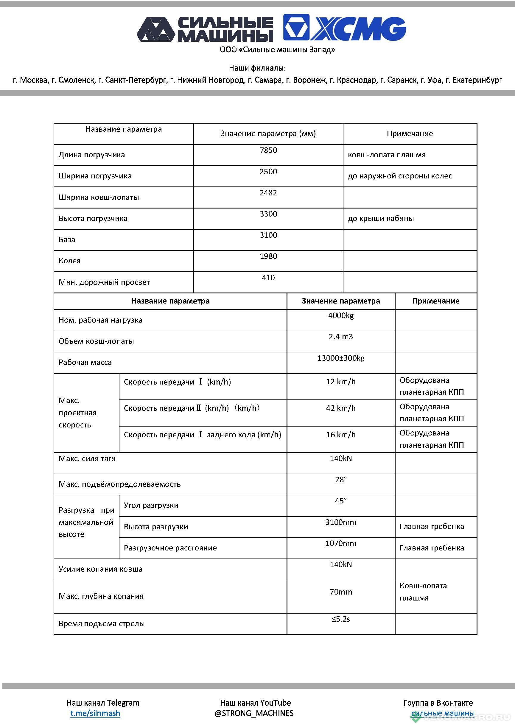 Фронтальные погрузчики - XCMG XC948 