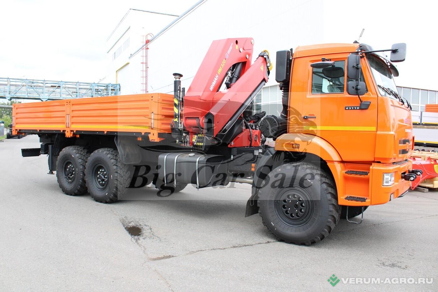 Грузовой автотранспорт - КАМАЗ Бортовой автомобиль 43118-3027-48 с КМУ ИМ-320А 