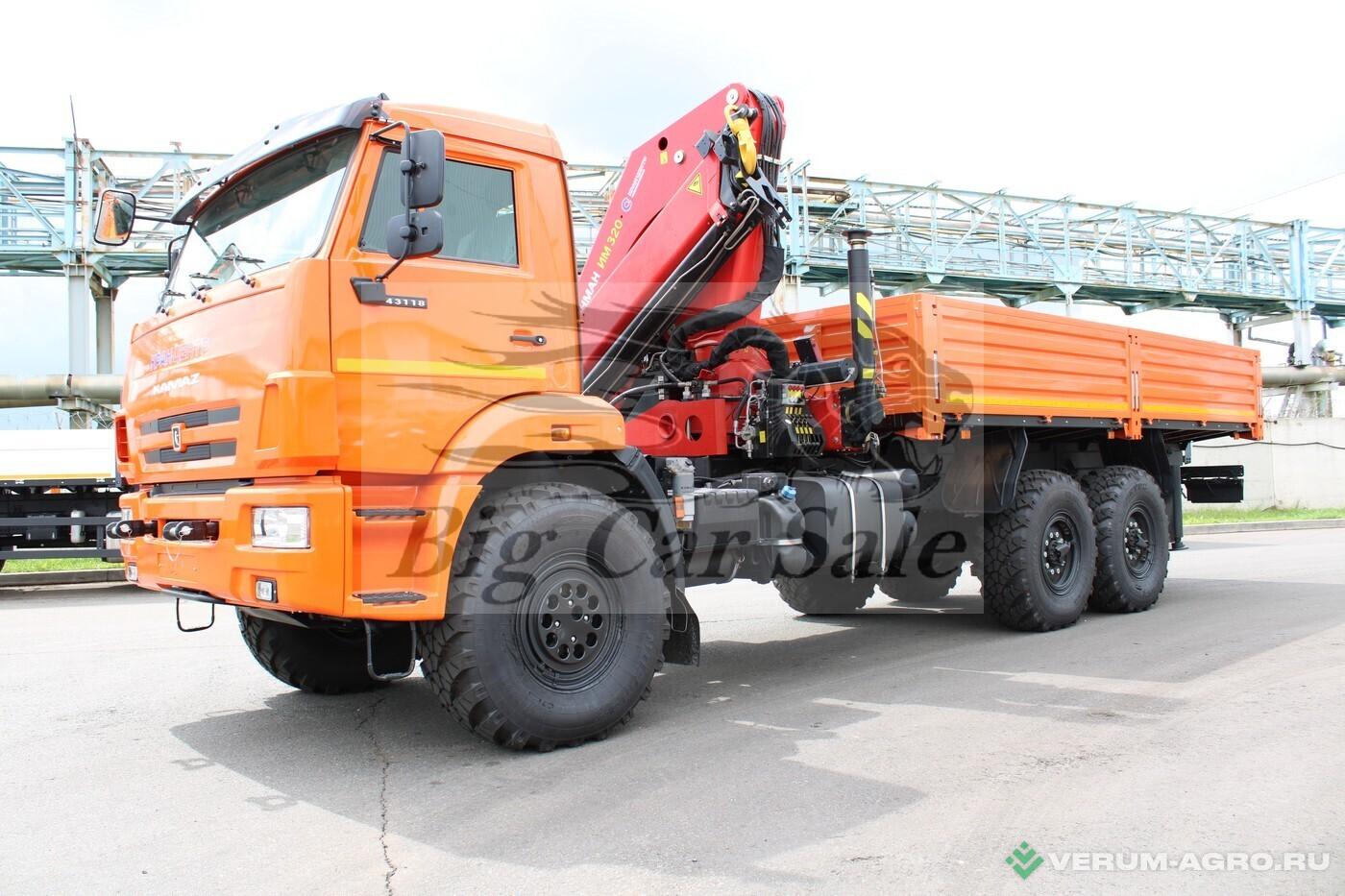 Грузовой автотранспорт - КАМАЗ Бортовой автомобиль 43118-3027-48 с КМУ ИМ-320А 