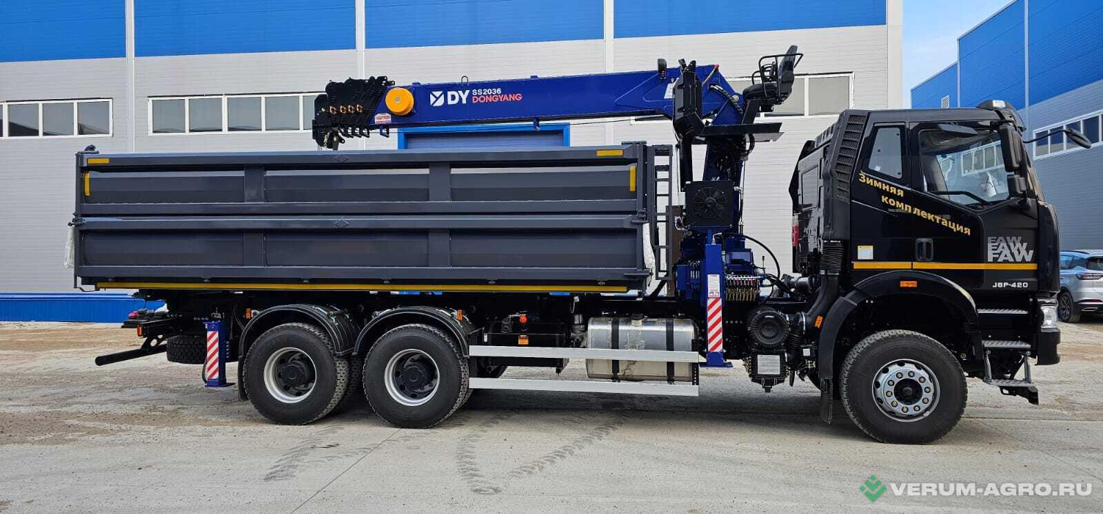 Специальные автомобили - FAW CA3250 6х4 Самосвал с КМУ DongYang 2036 3390C1
