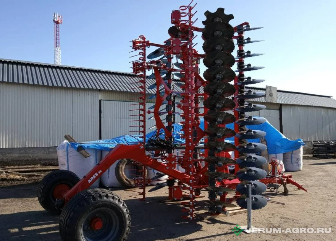 Бороны - UNIA Ares XL 4, трубчатый каток 600 мм, дисковый агрегат, полунавесной