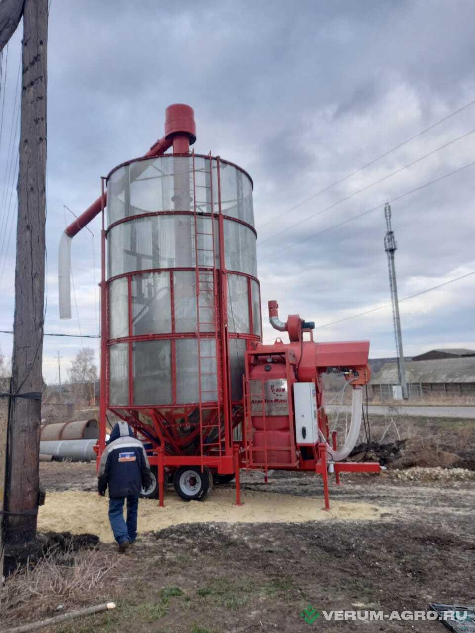 Зерносушильное оборудование - АТМ -34 дизель, 1,5 мм перфорация, аспирация, крыша