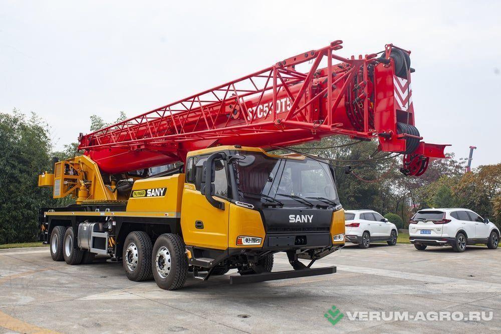 Специальные автомобили - SANY STC550T5 Автокран (55 т, 45,5м+16 м), DDP:Санкт-Петербург