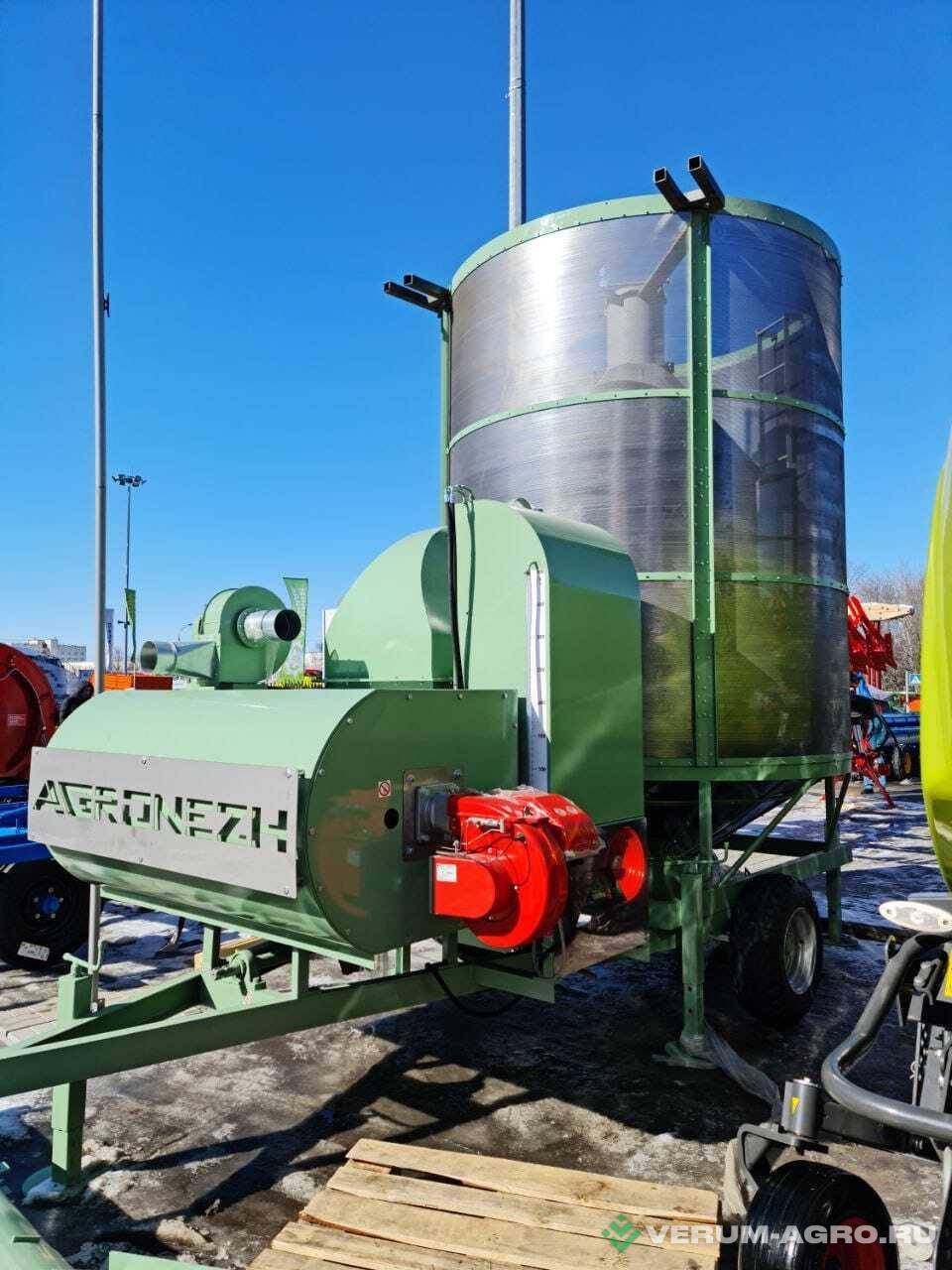 Зерносушильное оборудование - AGRONEZH М10 Мобильная зерносушилка Газ/ Электропривод