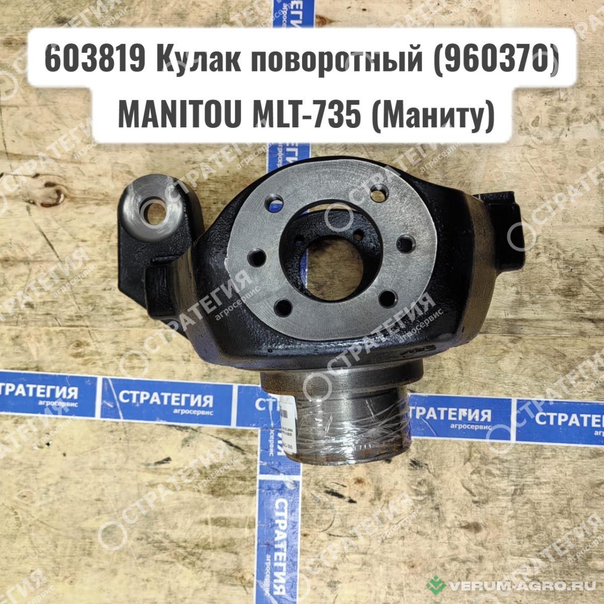 Запчасти - 603819 Кулак поворотный  (960370; 212.06.703.34) MANITOU MLT-735 (Маниту)