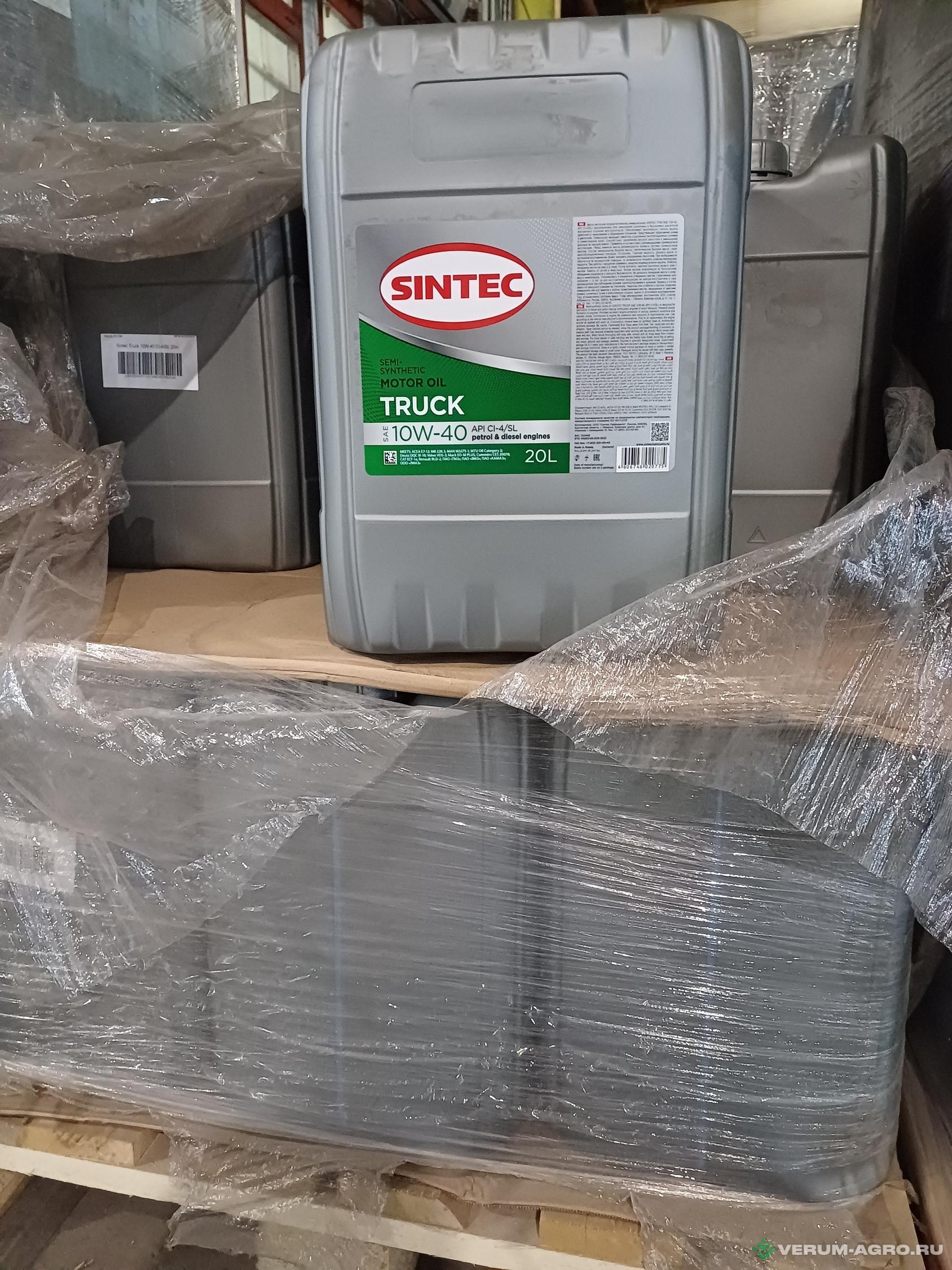 Запчасти - Моторное масло Sintec Truck 10W-40 CI-4/SL